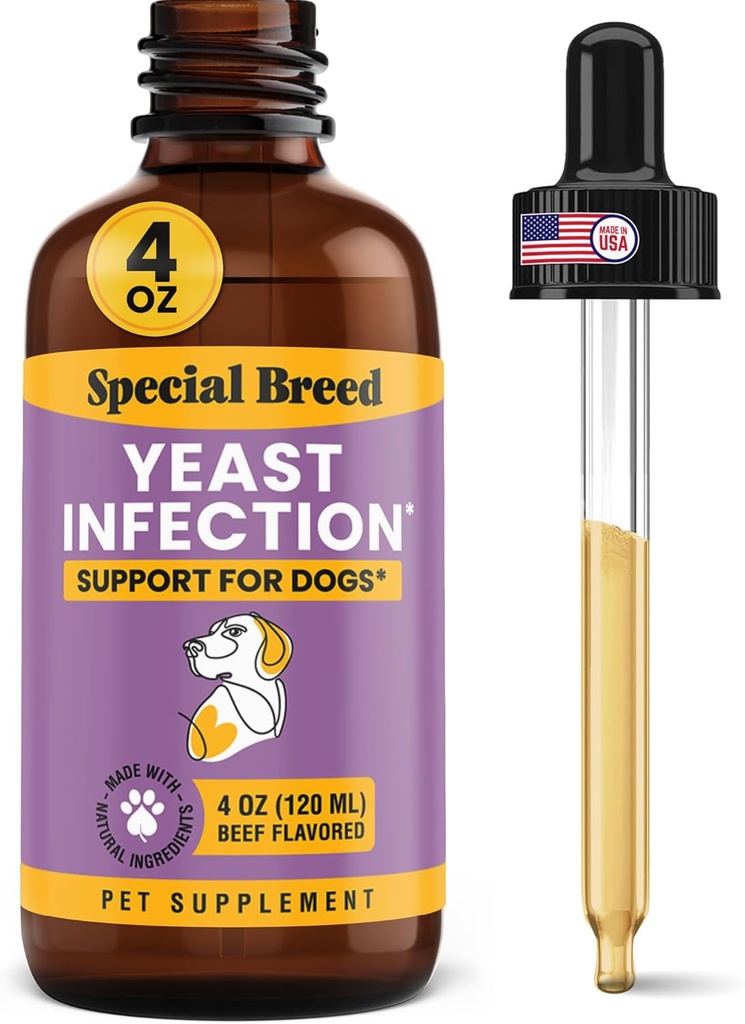 Yeast Infection Treatment for Dogs - 4 Ounces - Soothing Itch Relief, Ear Infection Treatment, Reduces Irritation & Inflammation, 4 oz