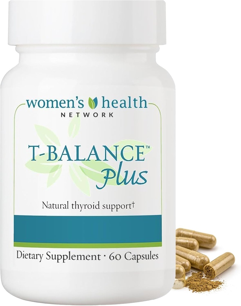 T-Balance Plus: Support naturel de la thyroïde pour les femmes et les hommes avec la thyroïde sous-active - supplément de la thyroïde avec l'iode, le sélénium, l'ashwagandha et 5 extraits à base de plantes - 60 capsules (30 jours d'approvisionnement)