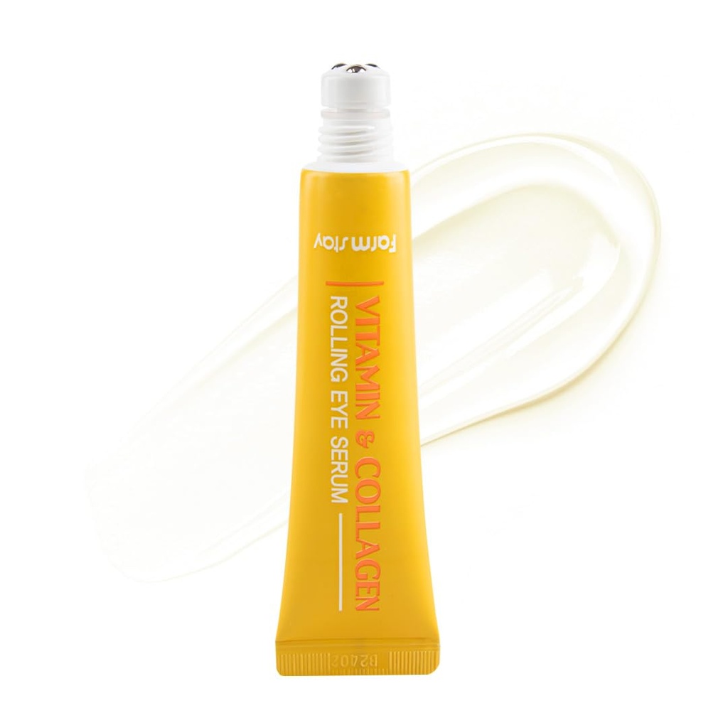 FARMSTAY Vitamine et collagène Sérum oculaire roll-on – Hydratant et raffermissant soin des yeux, réduit le puffines, les cercles sombres et les lignes fines – Easy-to-Apply Rollerball Design, 0,84 fl. oz.