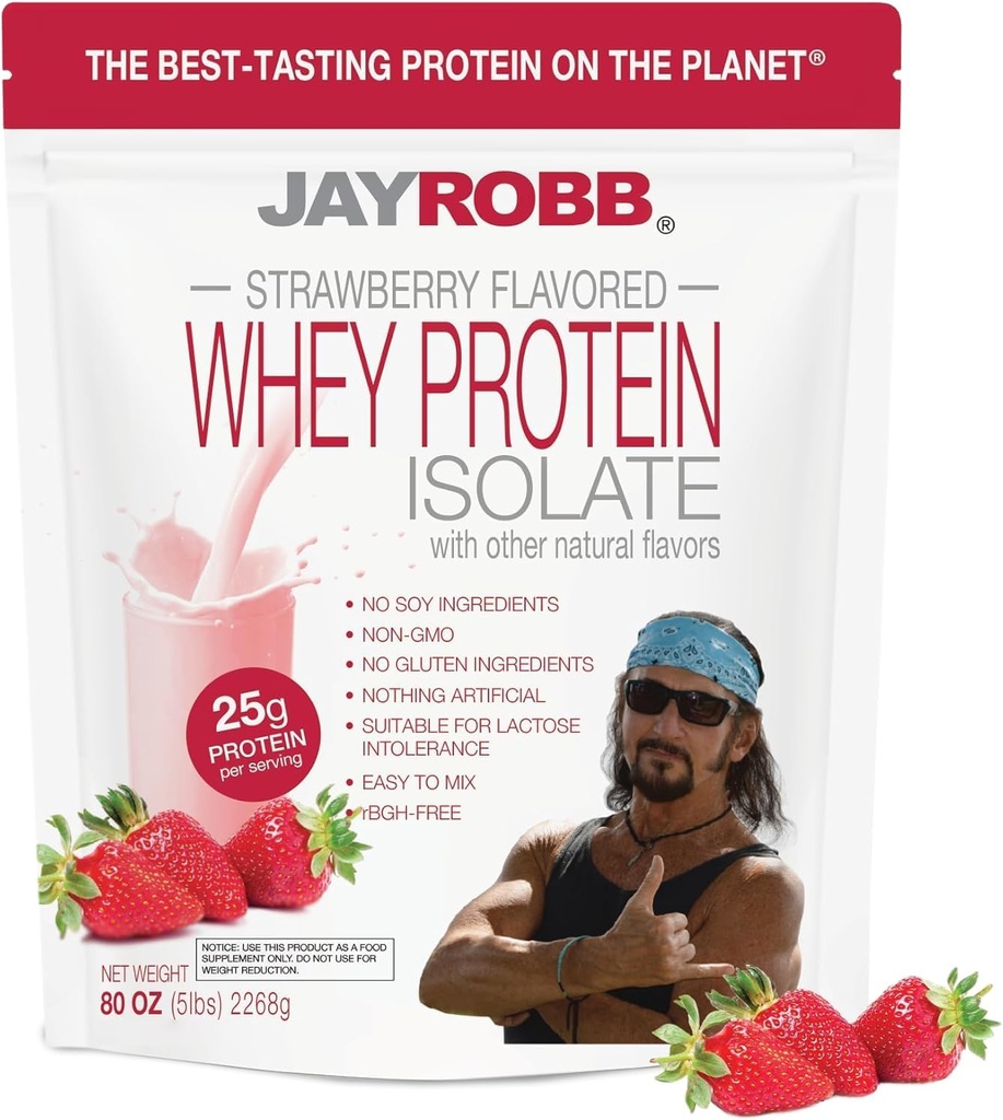 JAYROBB Whey Protéine (5 livres, fraise)