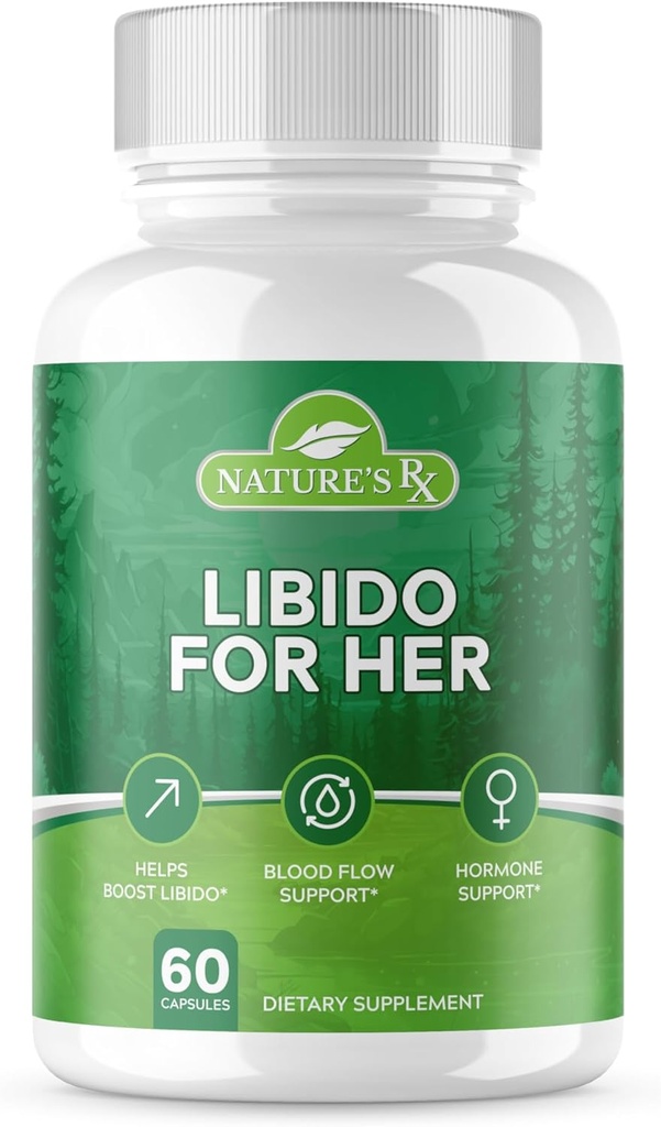 Nature's RX-S Nature's Libido Booster pour les femmes de stimuler la conduite, la passion, réduire la sécheresse et augmenter la sensibilité.Dong Quai + 13 ingrédients puissants.