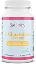 L Glutathion peau éclaircissant les pilules d'éclaircissement 1000 mg Antioxydant Vieillissement pour soutenir la santé du foie et de la désintoxication Aide immunitaire et fonction cérébrale Réduire les dommages radicaux gratuits Vegan 60 capsules