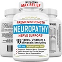 Soutien de la neuropathie Supplément de nerf avec 600 mg d'acide lipoïque alpha pur - Formule de force maximale, Fortifier les nerfs dans les doigts, les mains, les orteils et les pieds - Meilleur soutien périphérique - 120 capsules