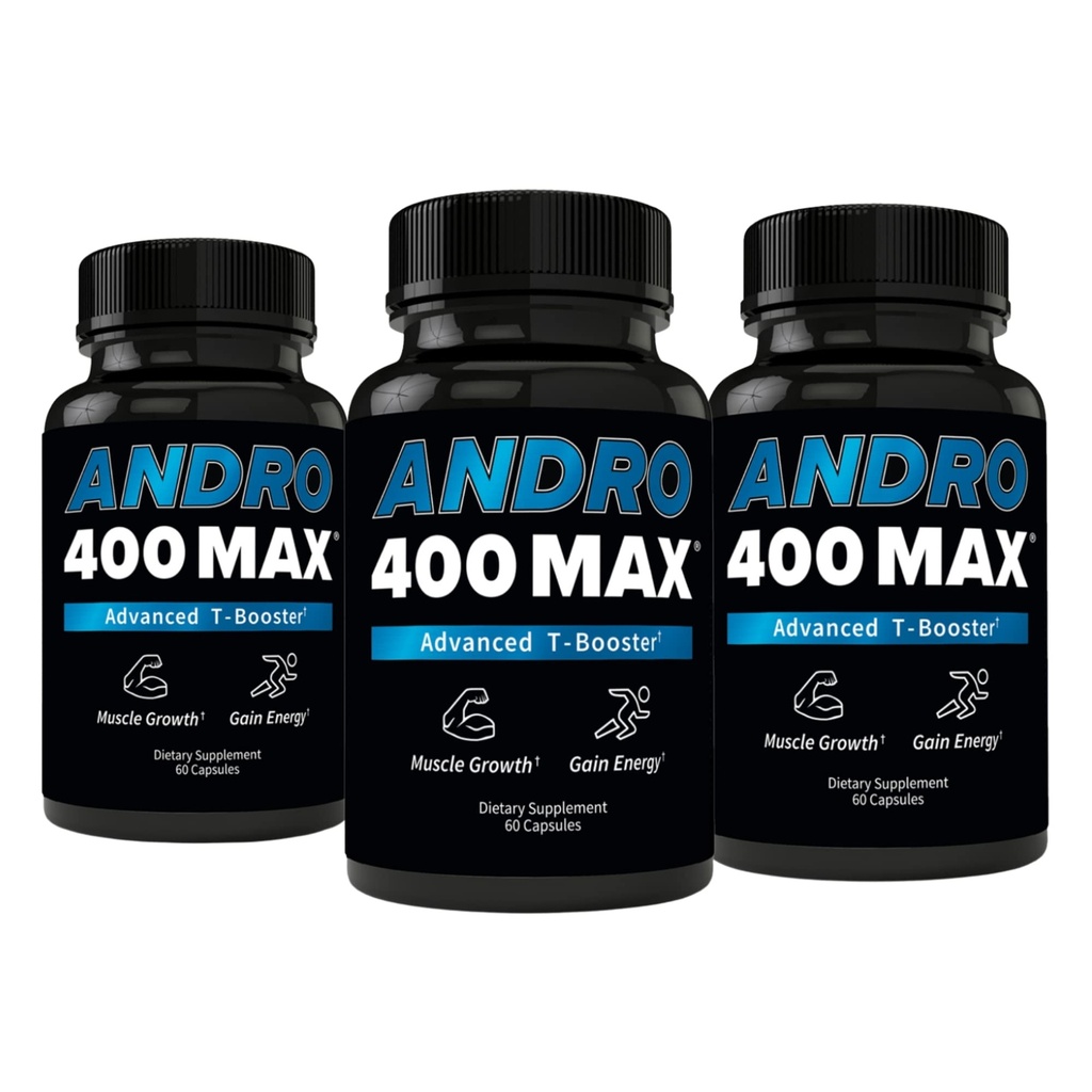 Andro400 Support de testostérone pour les hommes et les femmes – Tongkat Ali, L-Arginine & L-Citrulline – Énergie, vitalité et performance – 180 capsules, 180 jours d'approvisionnement
