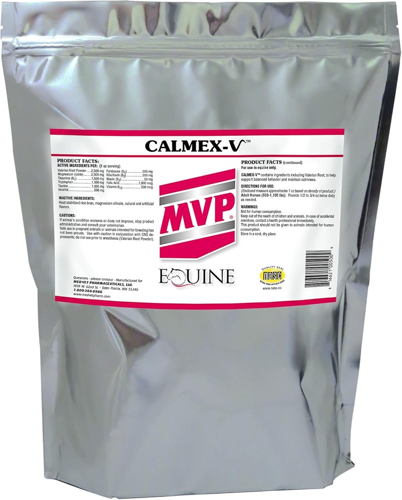 Calmex-V (10lb) Support calmant pour chevaux.