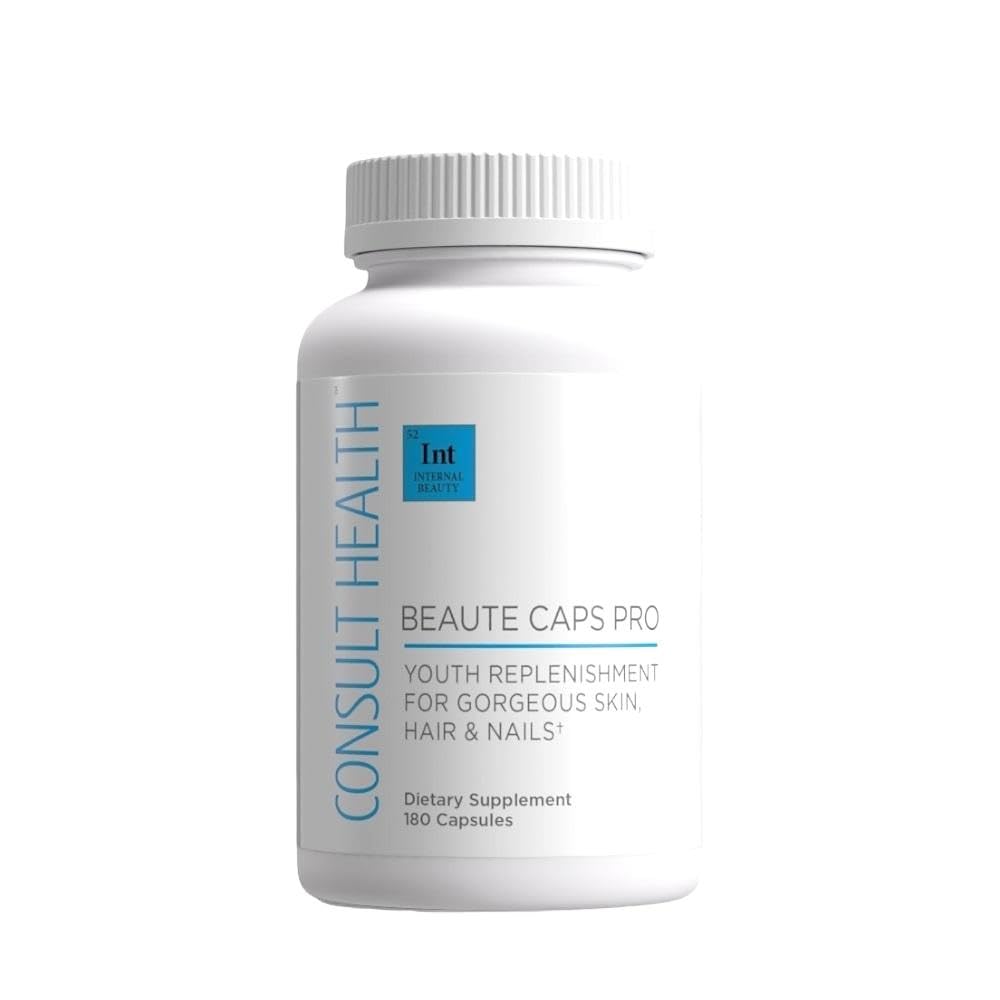 Consultez Santé Beaute Caps PRO - 10 500 mg Biotine, Collagène, MSM, Supplément testé cliniquement soutient la croissance des cheveux, la peau et les ongles sains, États-Unis Fabriqué - 180 Capsules