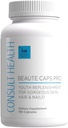 Consultez Santé Beaute Caps PRO - 10 500 mg Biotine, Collagène, MSM, Supplément testé cliniquement soutient la croissance des cheveux, la peau et les ongles sains, États-Unis Fabriqué - 180 Capsules