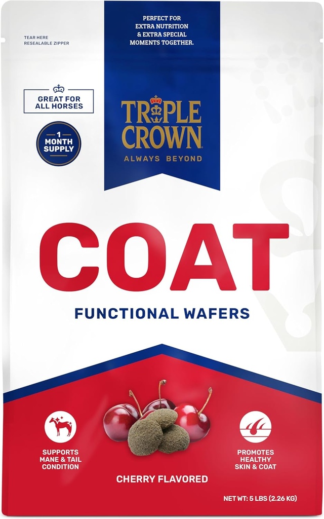Triple Crown Coat Wafers, Functional Horse Wafers, Horse Coat Supplement, Horse Skin Supplement Wafer, 5 lbs