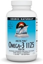 Source Naturals ArcticPure Omega-3 Huile de poisson 1125mg Ultra Potency Maximum Strength EPA + DHA pour la santé du coeur, des articulations, du cerveau et des immunitaires - 120 Softgels
