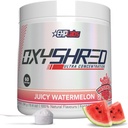 EHP Labs OxyShred Pre Workout Powder - Preworkout Powder with L Glutamine & Acetyl L Carnitine, Boissons pour stimuler l'énergie - Pastèque juteuse, 60 portions