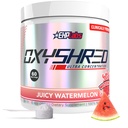 EHP Labs OxyShred Pre Workout Powder - Preworkout Powder with L Glutamine & Acetyl L Carnitine, Boissons pour stimuler l'énergie - Pastèque juteuse, 60 portions