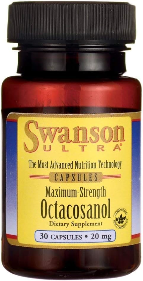 Swanson Résistance maximale Octacosanol 20 Milligrammes 30 Capsules
