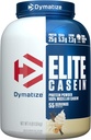 Dymatiser la poudre de protéines de caséine Elite, Vanille, 100 % de caséine micellaire, 25g de protéines, 5,4g de BCAA, 2,3g de Leucine, absorption lente pour la récupération musculaire nocturne, 4 lb (55 portions)