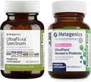 Ensemble Métagénique - UltraFlora Spectrum (30 comtes) et UltraFlora Women (30 comtes) - pour la santé digestive, immunitaire et vaginale
