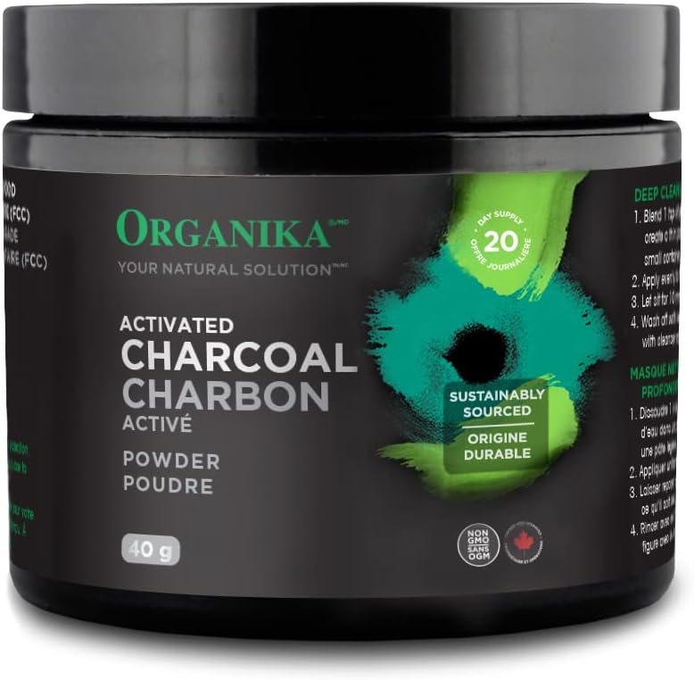 Poudre de charbon activée ORGANIKA, 40 GR