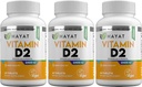 Vitamines véganes Vitamine naturelle D 2400 UI, D2, halal certifié (paquet de 3)