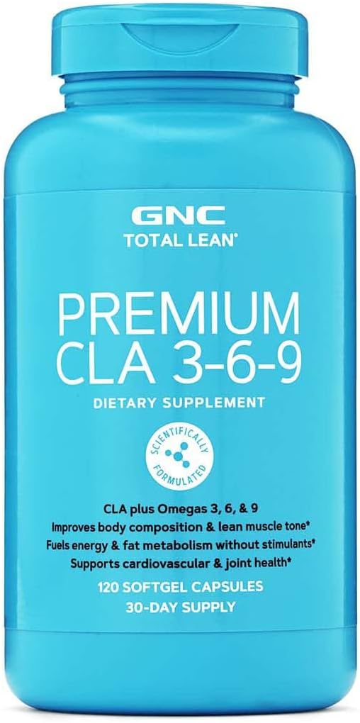 GNC Total Lean Premium CLA 3-6-9, 120 Softgels, soutient l'exercice et la récupération musculaire