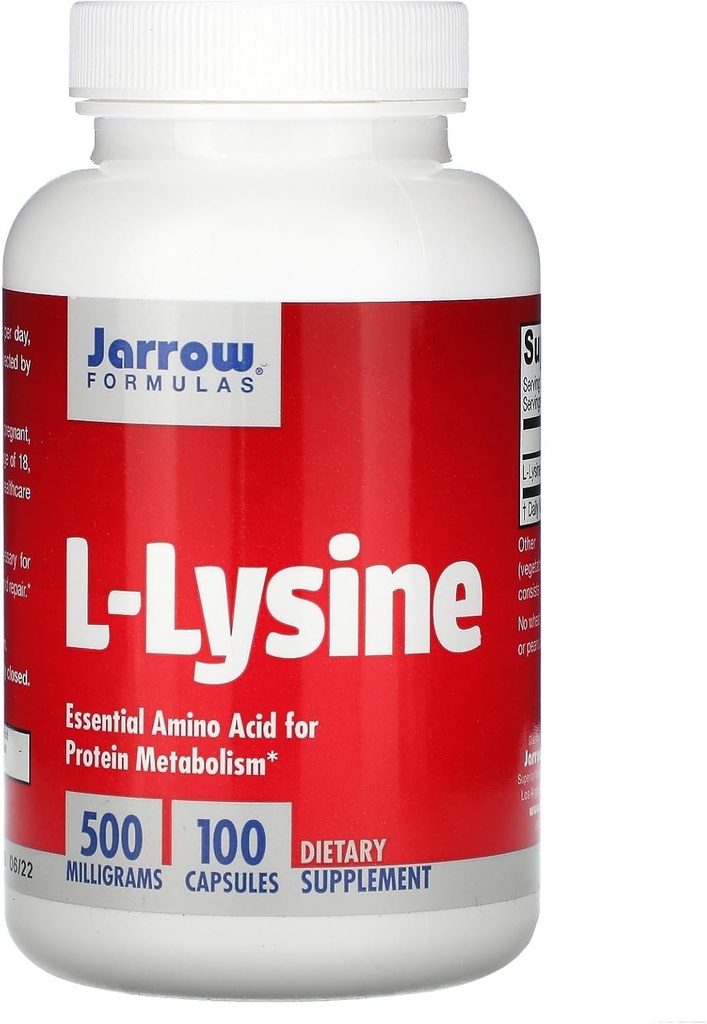 Formules de Jarrow - L-Lysine, 500 mg, 100 gélules