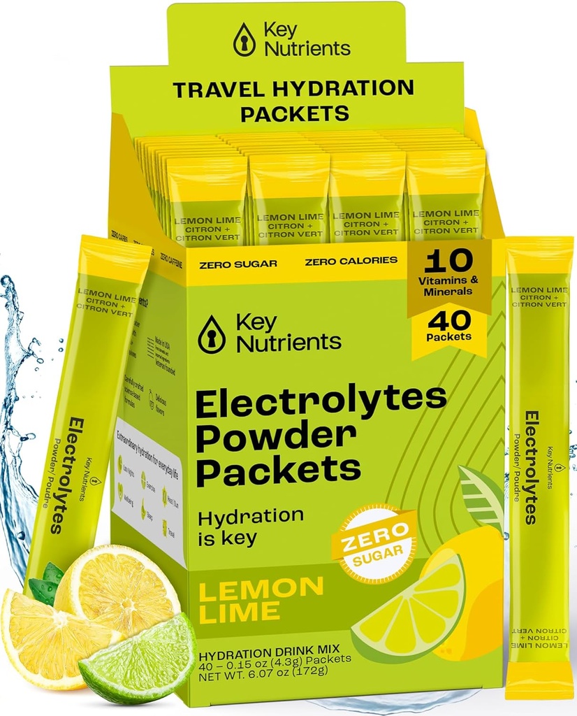 CLÉS NUTRIENTS Electrolytes Citron Lime 40's Stick Packs