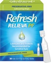 Refresh Relieva PF gouttes oculaires lubrifiantes pour les yeux secs, sans réserve, 0,01 Fl Oz contenants à usage unique, 30 Compte