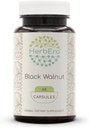 HerbEra Black Walnut 60 Capsules, 500 mg, Black Walnut (Juglans Nigra) Hull séchée (60 Capsules)