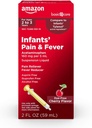 Soins de base Douleur et fièvre des nourrissons, acétaminophène 160 mg par 5 mL, Suspension liquide, goût de cerise sans colorant, 2 fl oz (paquet de 1)