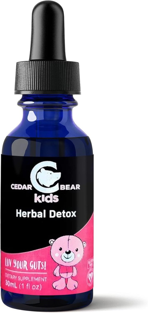 Cedar Bear Herbal Detox for Kids is a Liquid Herbal Supplement That Helps The Immune System & Protects Organs That are Often affected 1 fl oz / 30 ml