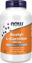 MAINTENANT compléments alimentaires, acétyl-L carnitine 500 mg, acide aminé, fonction du cerveau et des cellules nerveuses*, 200 gélules