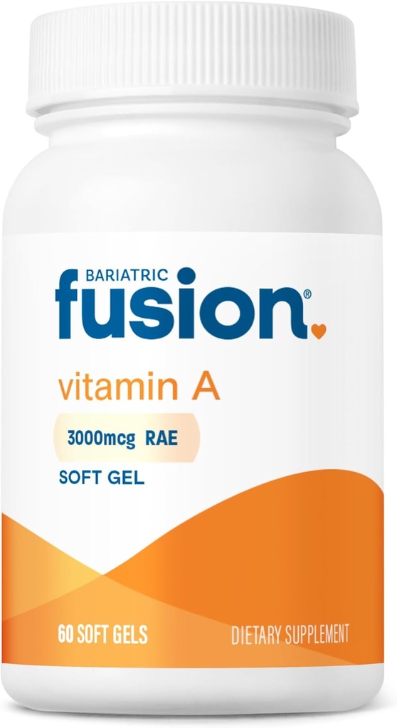 Fusion bariatrique Vitamine A, 3000 mcg de Palmitate de rétinyle, Supplément de chirurgie post bariatrique, 60 Compte