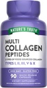 Nature's Truth Multi Collagen Peptides Capsules de type I, II, III, V, X: 2000 mg: 90 Count: Keto Friendly: