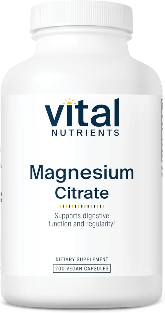 Vital Nutrients Magnesium Citrate 150mg | Promotes Relaxation | Supports Sleep, Bone, Heart, Muscle, Kidney, & Nerve Health* | Vegan Supplement | Gluten, Dairy, Soy Free | 200 Capsules