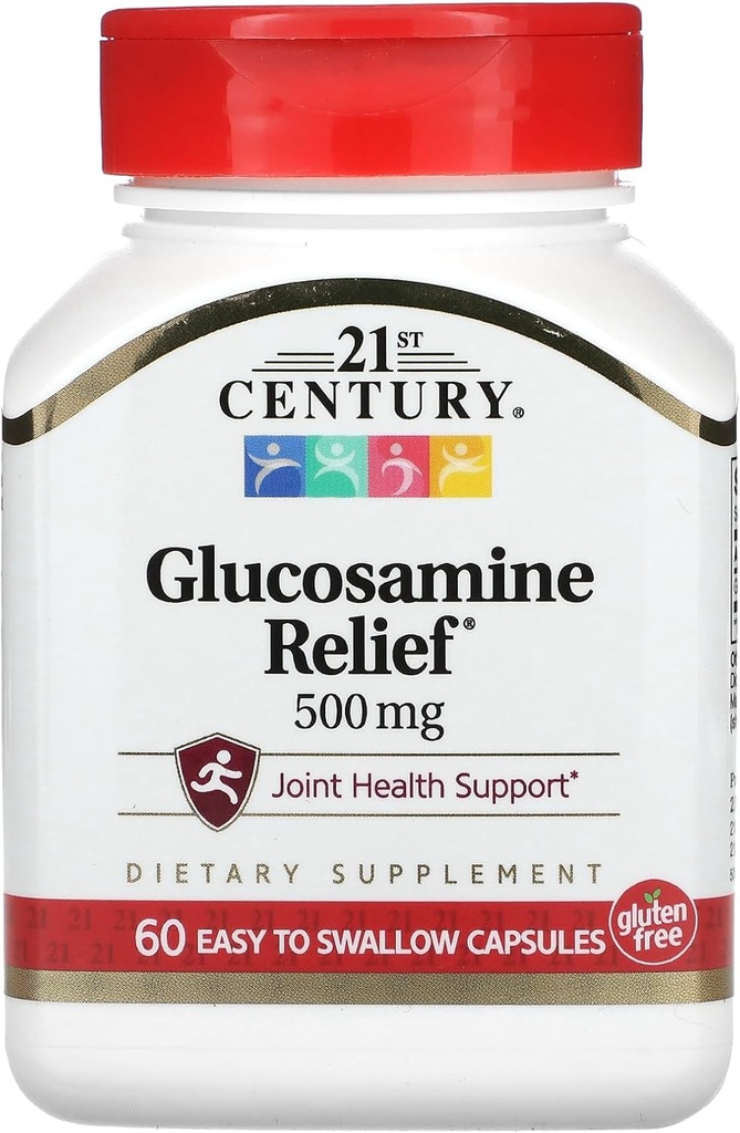 21ème siècle Glucosamine Relief, 500 mg, 60 Capsules faciles à avaler