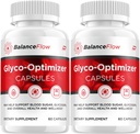 Capsules de flux d'équilibre, Supplément avancé BalanceFlow, toute la formule naturelle pour maintenir des niveaux sains, formule de force maximale, Glyco Optimizer Capsules Reviews (2 Pack - 120 Capsules)