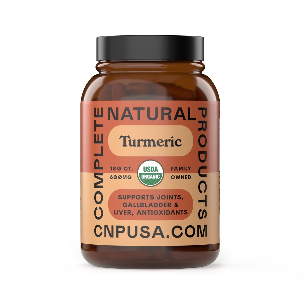 Capsules curmériques organiques - Supplément de poudre de racine de Curcumine brute et pure, 100 capsules 600mg, vésicules, foie et soutien