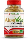 Full Life Aloe Vera + Vitamine E, 60 Capsules Breakable - Hydratant, Anti-âge - Soins de la peau sains