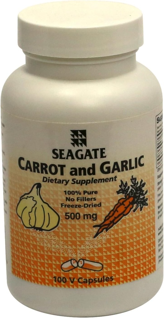 Produits Seagate Carotte et Ail 500mg 100 Capsules