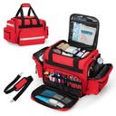 Damero sac médical professionnel vide, premier répondeur sac trauma avec séparateurs amovibles pour les soins de santé à domicile, EMT, EMS, Rouge(Bag SEULEMENT)