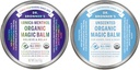 Dr. Bronner's - Baume magique biologique (2 oz) Arnica-Menthol & Baby Unscented - Fabriqué avec de la cire d'abeille biologique et huile de chanvre, hydratant et apaisant les mains, le visage et le corps