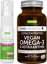 Huile d'algues Omega-3 Vegan + Super B12-Complex 5000mcg Bundle Vegan, haute concentration DHA & EPA + haute résistance B12 Arôme cerise Spray sublingual, par Igennus
