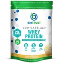 BioTrust Lite à faible teneur en glucides, 20 grammes d'isolat de protéines de lactosérum, 100 calories, enzymes digestives ProHydrolase, non OGM, exemptes de soja et de gluten, sans rBGH (14 portions) (Cupcake de vanille)