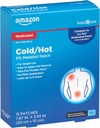 Amazon Basic Care Medicated Cold Hot 5% Menthol Patch, 7.87” x 3.93”, 15-Count Box (Previously HealthWise)