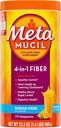 Metamucil 4-in-1 Psyllium Husk Fiber Supplement, Sugar-Free, 114 teaspoons, Orange Flavored, Daily Fiber Powder for Digestive Health, made with Plant-Based Psyllium Husk Fiber