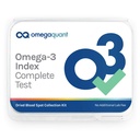 Omega Quant Omega-3 Index Complet - Trousse complète d'analyse du profil de l'acide gras du sang - Omega-3s, Omega-6s, Graisses saturées, Graisses monoinsaturées, Graisses trans.
