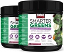 Facteur de force vert plus intelligent Superfoods Poudre pour soutenir la digestion, la santé de Gut, Bloating, Greens Poudre avec probiotiques, prébiotiques, enzymes digestives, et adaptogènes, grenade Berry, 60 portions