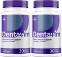 (2 Pack) Dentavim, Capsules dentavim, Dentavim Formule avancée Pills, Dentavim Toutes les vitamines naturelles pour la protection bucco-dentaire, Avis de dentavim, 60 Capsules pendant 2 mois