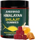 Gummies Shilajit 6000mg - Gummies Shilajit avec le miel de Manuka et l'acide fulvic, minéraux, système immunitaire et booster la vitalité, Vegan Himilayan Shalajit Gummies (1 bouteille)