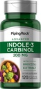 Piping Rock Indole 3 Carbinol $ 200mg $ 120 Capsules $ I3C avec extrait de brocoli $ Non-OGM, supplément sans gluten