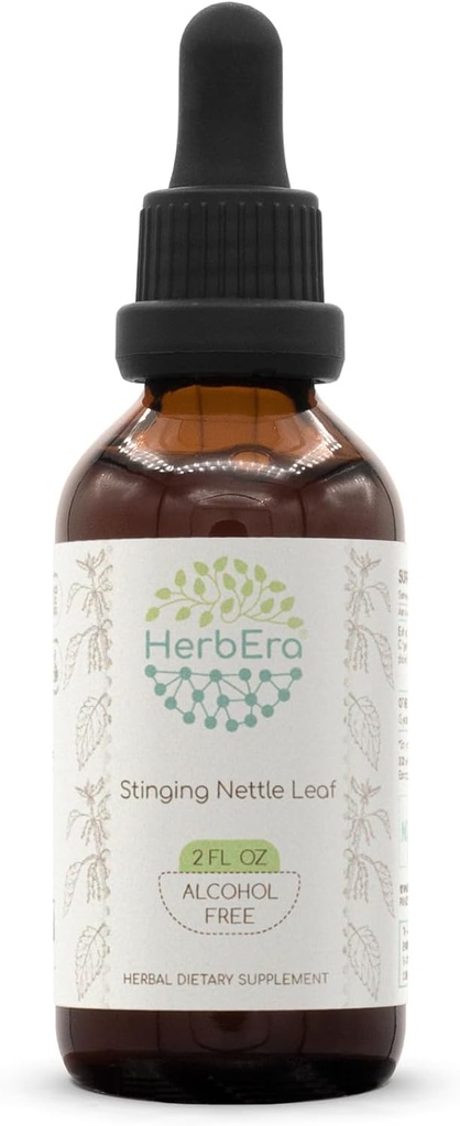 Stinging Nettle Leaf B60 Alcohol-Free Herbal Extract Tincture, Concentrated Liquid Drops Natural Stinging Nettle (Urtica Dioica) Dried Leaf (2 fl oz)