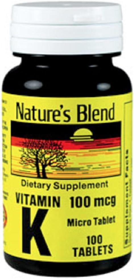 Nature's Blend Vitamin K 100Mcg Tablets 100 Ct