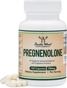 Pregnenolone 100mg par portion (converti en progestérone pour augmenter les niveaux de progestérone) - Testé par une tierce partie - 120 Capsules (50mg par gélule) Non-OGM par Double Wood